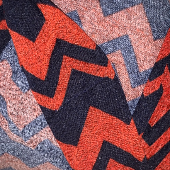 Rust/Navy Chevron Cardigan - Picture 3 of 3